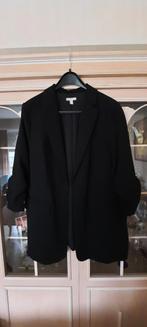 zwarte blazer met speciale mouwen, Comme neuf, Noir, Taille 46/48 (XL) ou plus grande, H&M