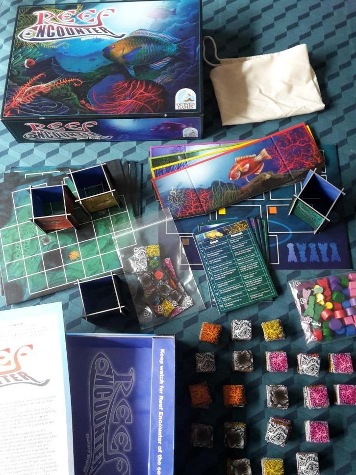 Nieuw spel Reef Encounter, 2-4 spelers, 10+, + 1 gratis demo, Hobby en Vrije tijd, Gezelschapsspellen | Bordspellen, Nieuw, Ophalen of Verzenden