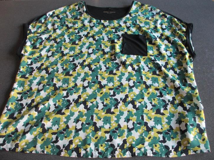 groen-zwart dames t'shirt, Vêtements | Femmes, T-shirts, Comme neuf, Taille 46/48 (XL) ou plus grande, Autres couleurs, Sans manches