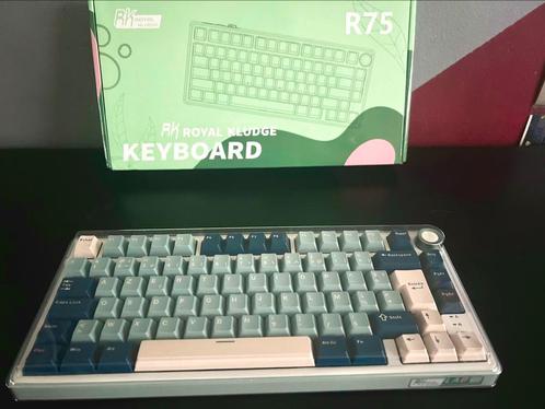 Mechanisch toetsenbord - Royal Kludge R75 2 jaar garantie!, Computers en Software, Toetsenborden, Nieuw, Azerty, Ophalen