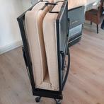 Luxe logeer/ vouwbed met ijzeren spiraalbodem 90x200, Ophalen, Zo goed als nieuw