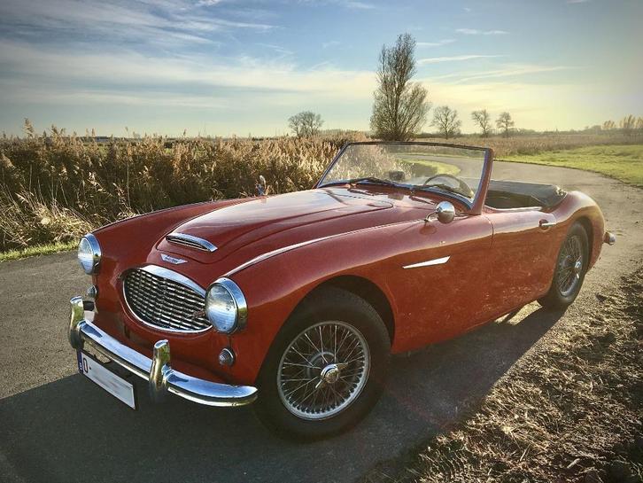 Austin Healey 3000 Mark I – BT7 (1960), Auto's, Austin, Particulier, Benzine, Cabriolet, 2 deurs, Handgeschakeld, Rood, Zwart