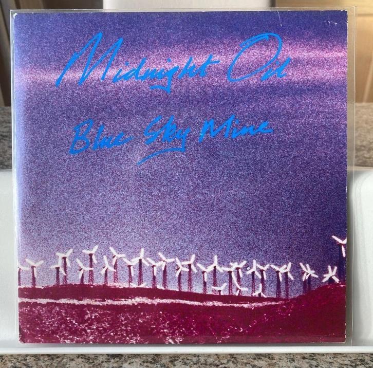 45T 7" : Midnight Oil - Blue Sky Mine (VG+), Cd's en Dvd's, Vinyl | Rock, Gebruikt, Ophalen of Verzenden