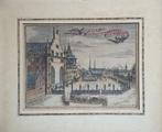 Jacobus Harrewijn ets "La Cour de Brusselle avant l'Incendie, Ophalen