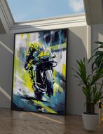 Uniek XXL Glasschilderij | Valentino Rossi OIlpaint - 6 size, Huis en Inrichting, Oorspronkelijke maker, Verzenden, Nieuw, 125 cm of meer