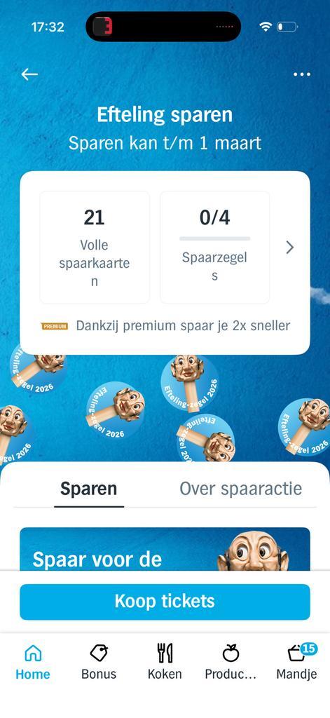 Kortingszegels voor de efteling met AH. Albert heijn., Tickets en Kaartjes, Kortingen en Cadeaubonnen, Drie personen of meer, Pretpark