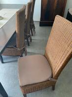 8 stoelen, Huis en Inrichting, Stoelen, Riet of Rotan, Gebruikt, Bruin, Ophalen