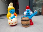 Grote smurf en/of tuimelpop smurfin, Verzamelen, Ophalen, Gebruikt, Verschillende Smurfen, Poppetje, Figuurtje of Knuffel