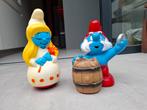 Grote smurf en/of tuimelpop smurfin, Différents Schtroumpfs, Enlèvement, Utilisé, Poupée, Figurine ou Peluche