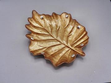 Centre de table - Feuille - Verre, et argent 925 beschikbaar voor biedingen