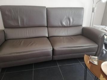 leren salon (2x 2-zit) taupe/ bruin hoge kwaliteit beschikbaar voor biedingen