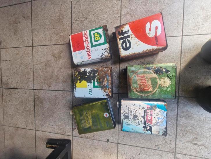 Bidons d'huile anciens, Collections, Marques & Objets publicitaires, Enlèvement