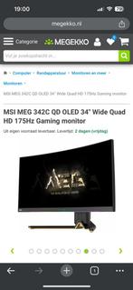 MSI MEG 342C QD OLED 34" brede Quad HD 175Hz gamingmonitor, Ophalen, Zo goed als nieuw, HD, Gaming