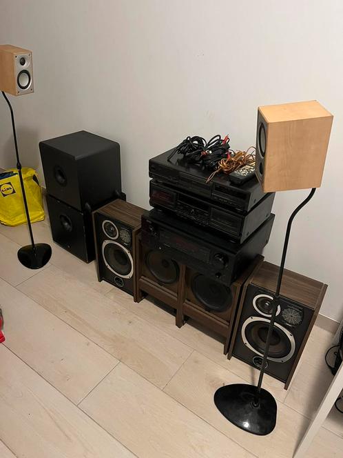 Ensemble home-cinéma vintage, TV, Hi-fi & Vidéo, Chaîne Hi-fi, Utilisé, Haut-parleurs, Denon, Enlèvement ou Envoi