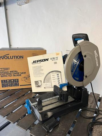 Evolution metaalzaag met extra zaagblad van Jepson beschikbaar voor biedingen