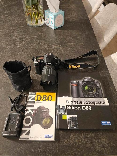 Nikon D80 fotocamera met accessoires, Audio, Tv en Foto, Fotocamera's Digitaal, Gebruikt, Nikon, Ophalen of Verzenden