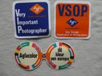 Lot de 3 autocollants publicitaires vintages Agfa, Ophalen of Verzenden