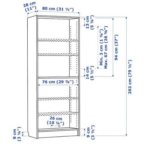 🌼 IKEA - Bibliothèque Billy à 5 étagères - 2 pièces 🌼, Maison & Meubles, Armoires | Bibliothèques, Utilisé, 50 à 100 cm, 200 cm ou plus