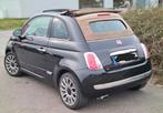 Fiat 500 cabrio 12ess an2014 cuir rouge 170mkm 4700€, Auto's, Fiat, Euro 5, Cabriolet, Zwart, Leder
