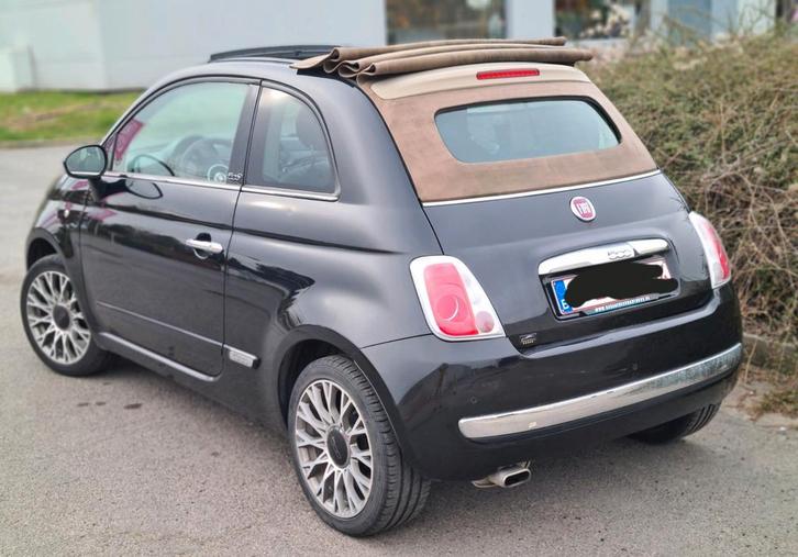 Fiat 500 cabrio 12ess an2014 cuir rouge 170mkm 4700€, Auto's, Fiat, Particulier, 500C, Benzine, Euro 5, Cabriolet, 3 deurs, Handgeschakeld