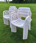 Alibert tuinstoel wit  8 stuks, Tuin en Terras, Ophalen, Gebruikt, Kunststof, Stapelbaar