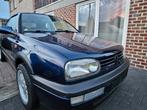 Vw Golf 3 Cabrio Oldtimer 142000 km, Auto's, Zwart, 4 cilinders, Blauw, Lederen bekleding