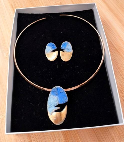 Prachtige bronzen parure Fili Plaza, Handtassen en Accessoires, Kettingen, Zo goed als nieuw, Ophalen of Verzenden