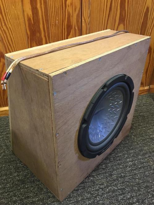 Handgemaakte Subwooferkist met woofer Pioneer 500 Watt, Auto diversen, Autospeakers, Zo goed als nieuw, Ophalen of Verzenden