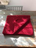 HANDGEMAAKT NIEUW BABYDEKEN ZOMER WOL DONKERROOD SPREI, Kinderen en Baby's, Ophalen of Verzenden, Nieuw, 70 tot 85 cm, Deken