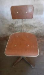 Vintage werkplaatsstoel uit 1950, Huis en Inrichting, Bureaustoelen, Gebruikt, Bureaustoel, Ophalen, Overige kleuren