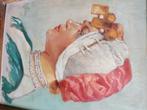 Portret van een vrouw, olieverf op paneel, Antiek en Kunst, Kunst | Schilderijen | Klassiek, Ophalen