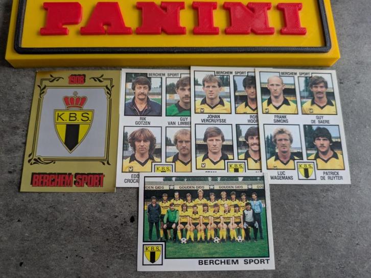 PANINI FOOTBALL 85 BERCHEM SPORT 5 STICKERS 1985, Hobby en Vrije tijd, Stickers en Plaatjes, Nieuw, Verzenden
