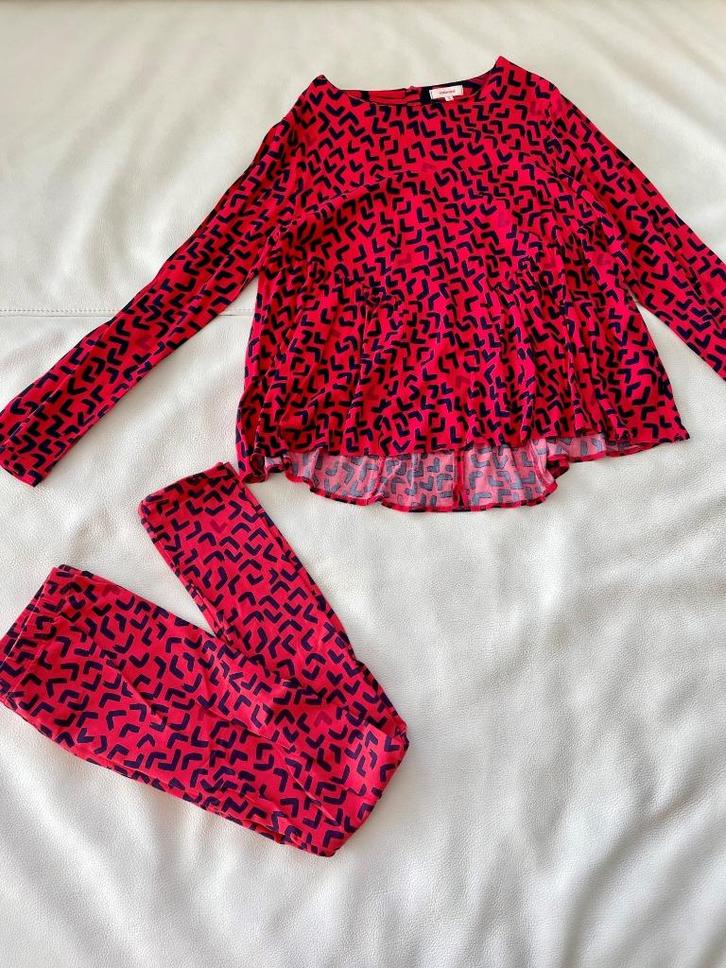 Set van blouse en legging Catimini - maat 14 jaar, Kinderen en Baby's, Kinderkleding | Maat 164, Zo goed als nieuw, Meisje, Setje