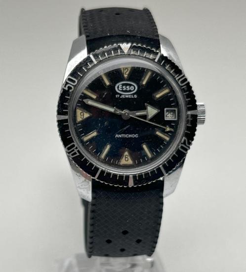 1960's Esso skindiver (mechanisch) 36mm, Bijoux, Sacs & Beauté, Montres | Hommes, Omega, Enlèvement ou Envoi