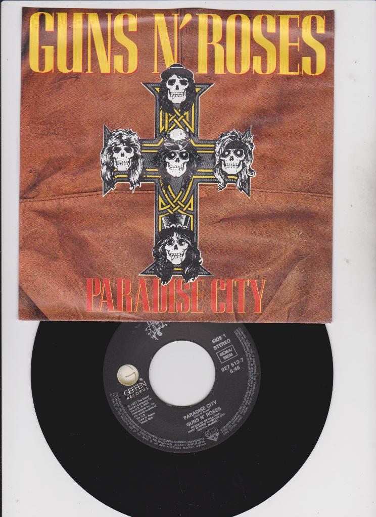 Guns N' Roses – Paradise City  1989   Hard Rock, Enlèvement ou Envoi, Single, Comme neuf, 7 pouces