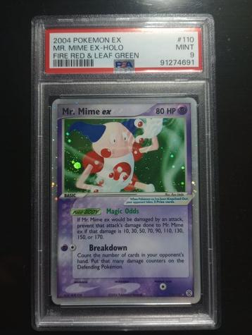 Mr. Mime ex PSA 9 110/112 Mint EX Fire Red & Leaf Green  beschikbaar voor biedingen