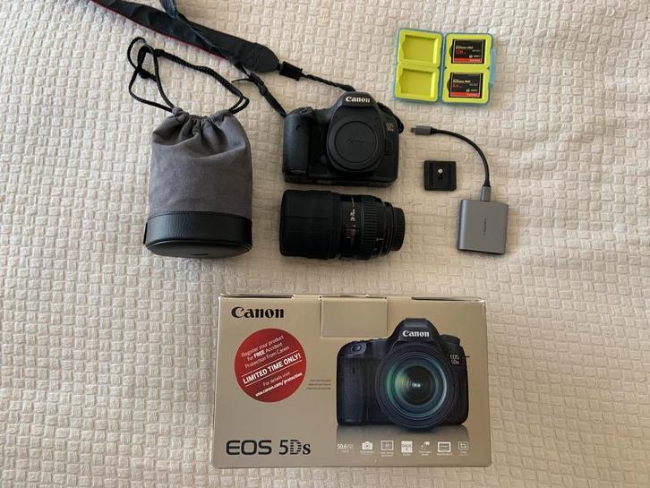 Canon EOS 5Ds DSLR + EF 24-70mm f/2.8L USM, Audio, Tv en Foto, Fotocamera's Digitaal, Zo goed als nieuw, Ophalen of Verzenden
