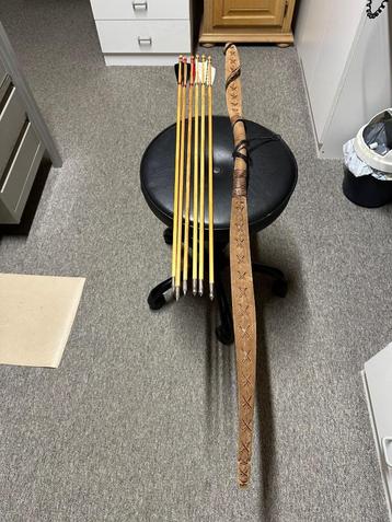 traditionele handboog met 6 Kelemen's Archery pijlen, Enlèvement ou Envoi, Neuf, Longbow