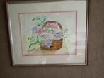 Aquarel met bloemen, Ophalen of Verzenden