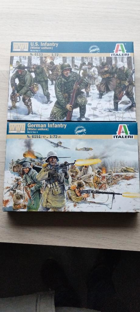 1/72 soldaatjes Amerikaans+Duits, Verzamelen, Poppetjes en Figuurtjes, Nieuw, Ophalen of Verzenden