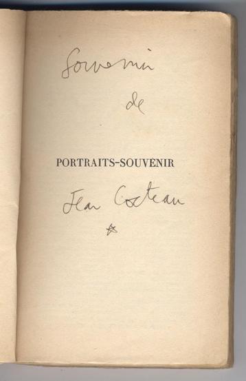 Jean Cocteau Portraits Souvenir 1900-1914 dédicacé beschikbaar voor biedingen