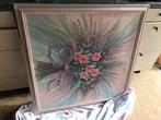Schilderij bloemen, Ophalen, Zo goed als nieuw, Schilderij, 75 tot 100 cm