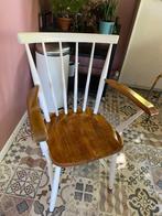 Vintage armstoel (x2), Huis en Inrichting, Ophalen, Gebruikt, Twee, Wit