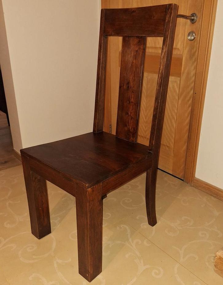 Lot de 6 chaises en bois massif, Maison & Meubles, Chaises, Bois, Enlèvement