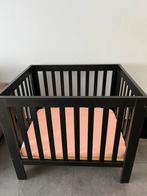 Zwarte kinderbox, Ophalen, Gebruikt, Rechthoekig, In hoogte verstelbaar