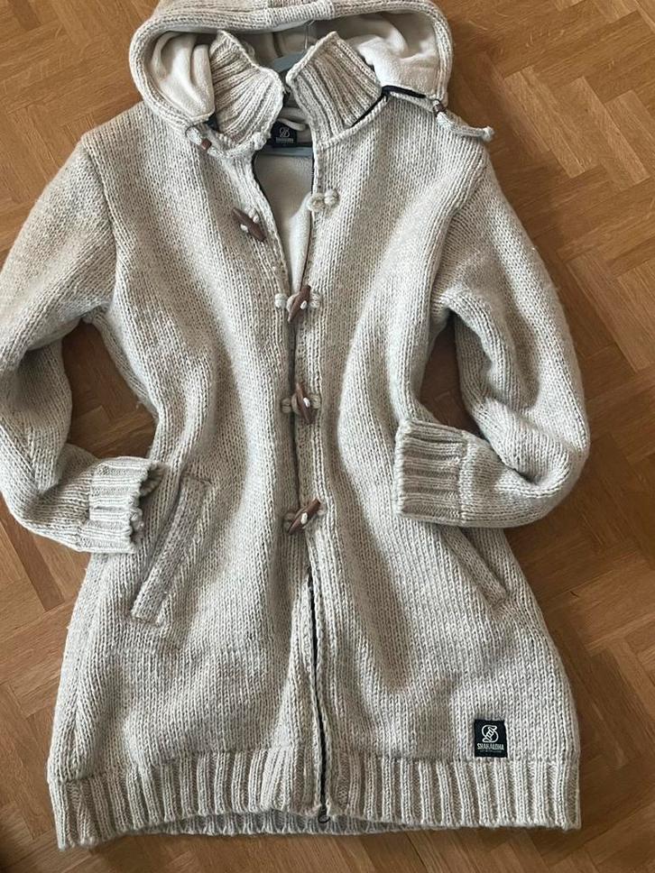 Shakaloha 100% chunky wollen jas met teddy voering L wolwit, Kleding | Dames, Jassen | Winter, Nieuw, Maat 42/44 (L), Wit, Ophalen of Verzenden