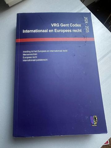 VRG codex internationaal en europees recht beschikbaar voor biedingen