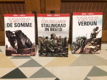Oorlog 3 x boek + 2 DVD's - Stalingrad-De Somme-Verdun