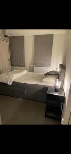 2x vouwgordijnen (grijs) (verduisterend), Maison & Meubles, Ameublement | Rideaux & Stores à lamelles, Gris, Comme neuf, 100 à 150 cm