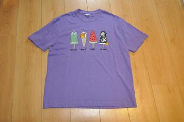 Zara t-shirt lilas oversize t.XL homme tb état